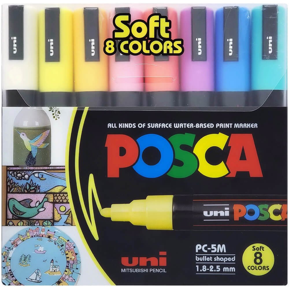 Posca Matita Colorata Professionale A Olio E Cera – KPE-200 – Blu Navy (9) – Colori Vivaci, Miscelabile
