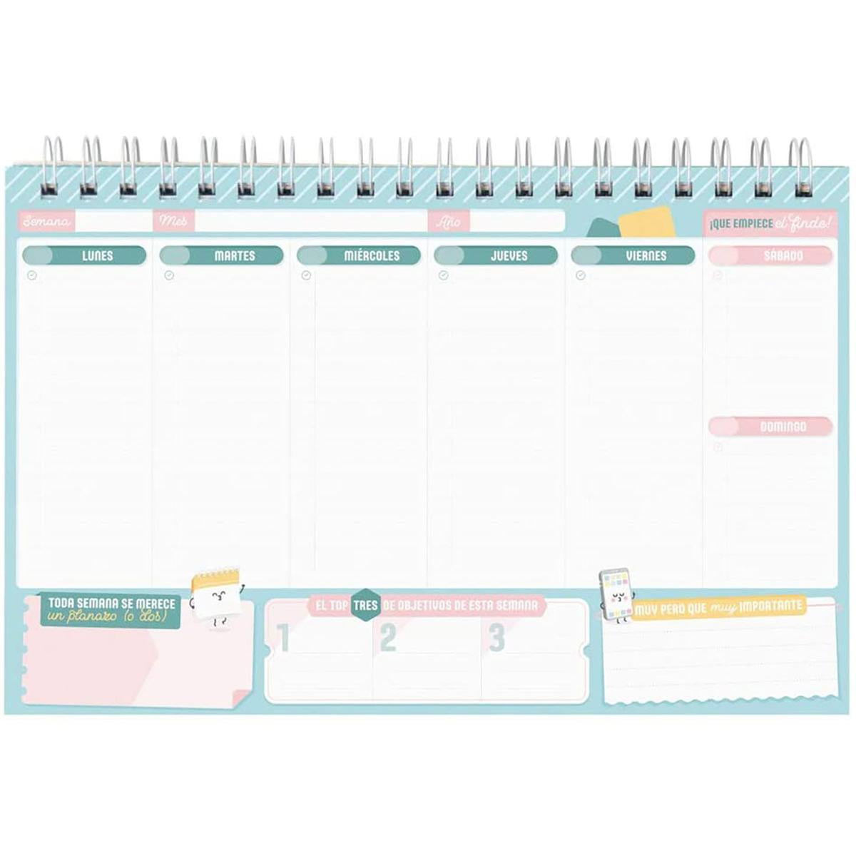 MR. WONDERFUL Planificador semanal “Aquí dentro apunto todo” - PaperStop