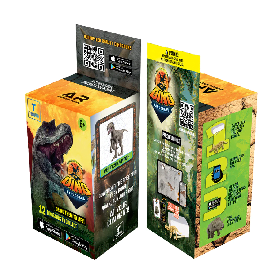 Lisciani I'm A Genius Dino - Gioco Educativo Con 100 Stickers E Scheletro Di Velociraptor, Per Bambini, 3-6 Anni