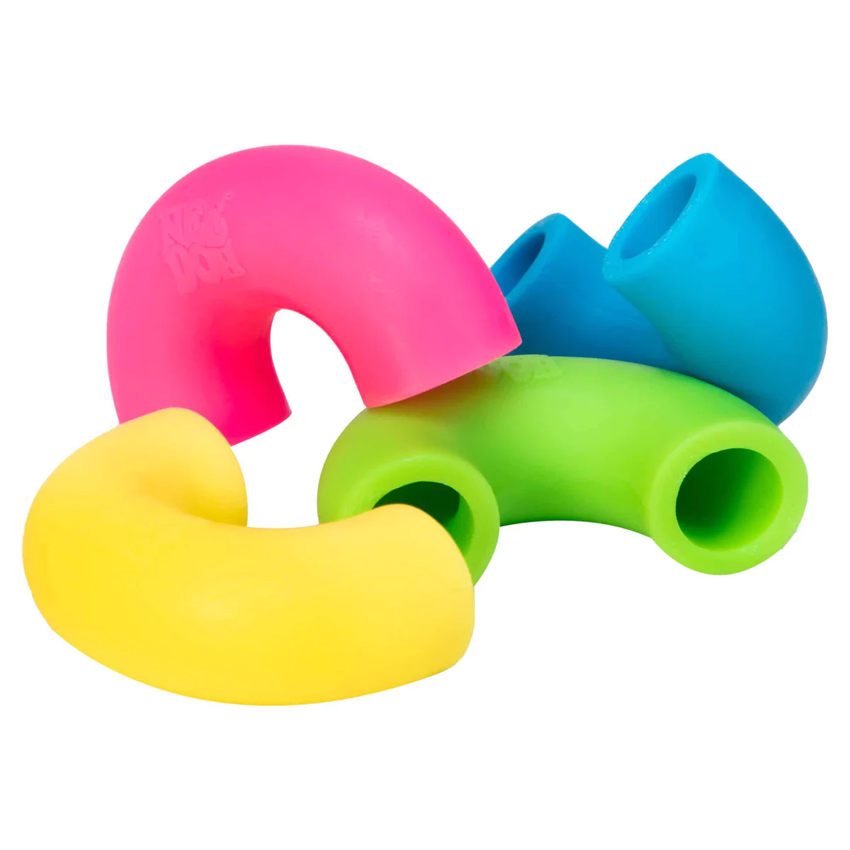 SCHYLLING Nee Doh Mac 'N' Squeeze - Pâte à Modeler Nouilles - 4 Couleurs